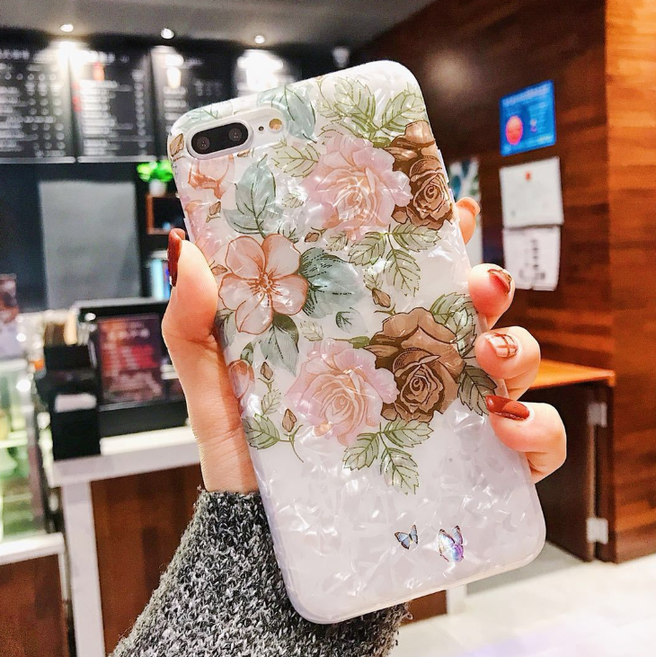 Flower Shell Pattern Phone Case