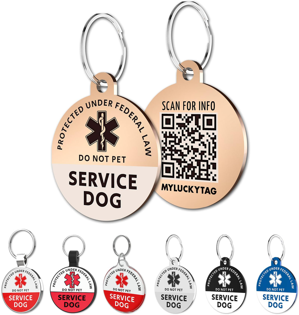 MYLUCKYTAG Stainless Steel QR Pet ID Tag