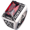 Inlaid Stone Ring - Vintage European and American Design