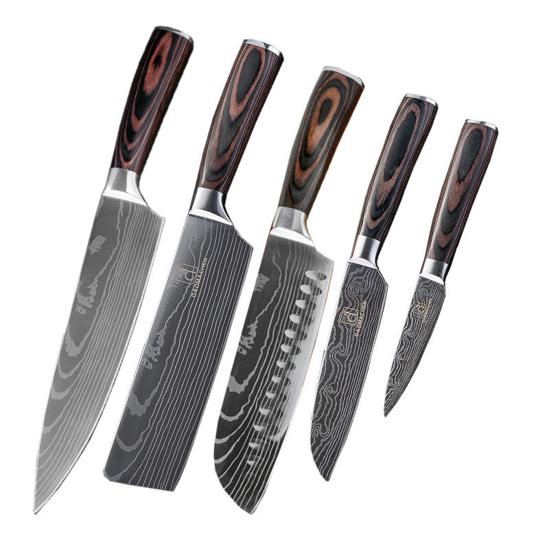 Damascus Steel Kitchen Knife Set