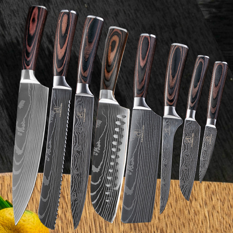 Damascus Steel Kitchen Knife Set