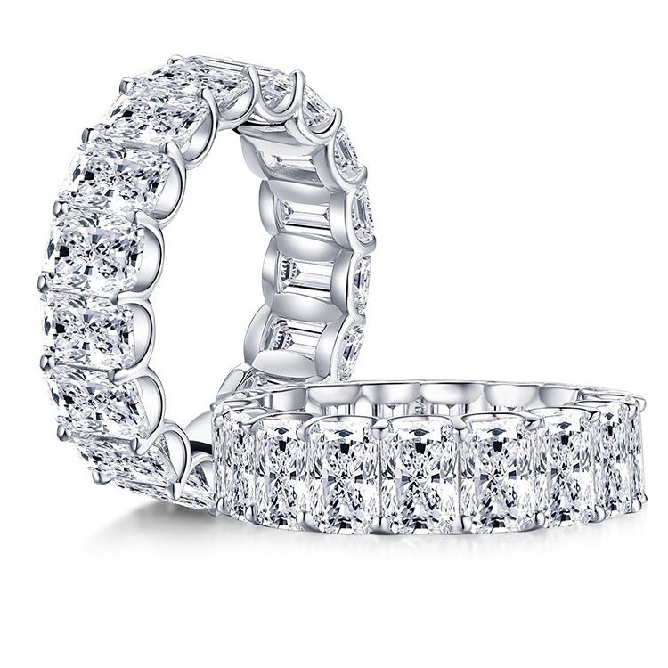 Sterling Silver Ring with Diamond Simulant