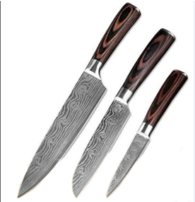 Damascus Steel Kitchen Knife Set