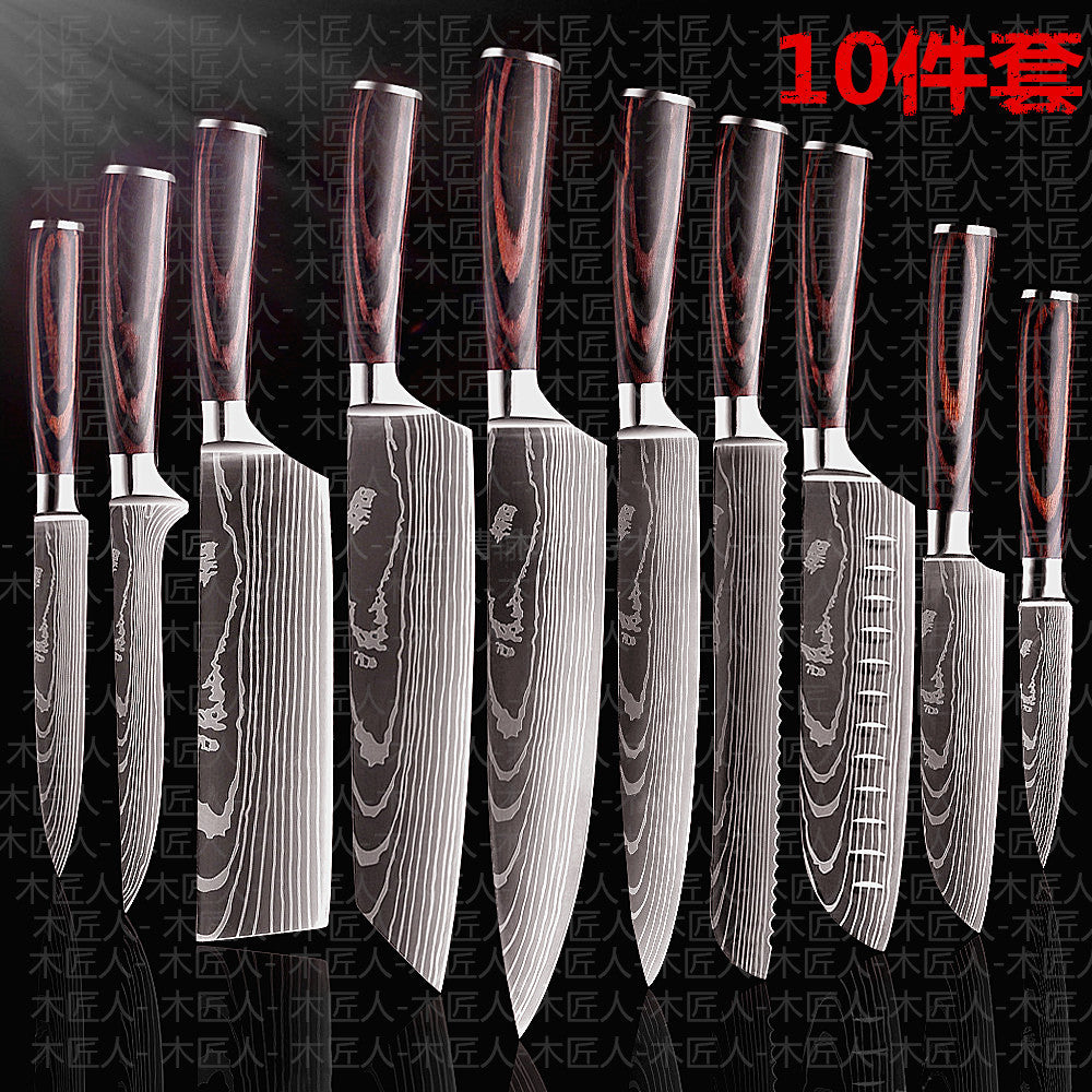Damascus Steel Kitchen Knife Set