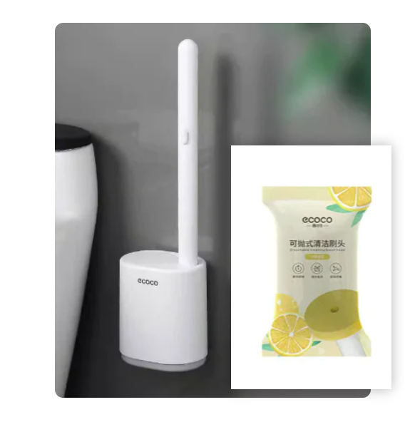 Disposable Toilet Brush with Cleaning Liquid