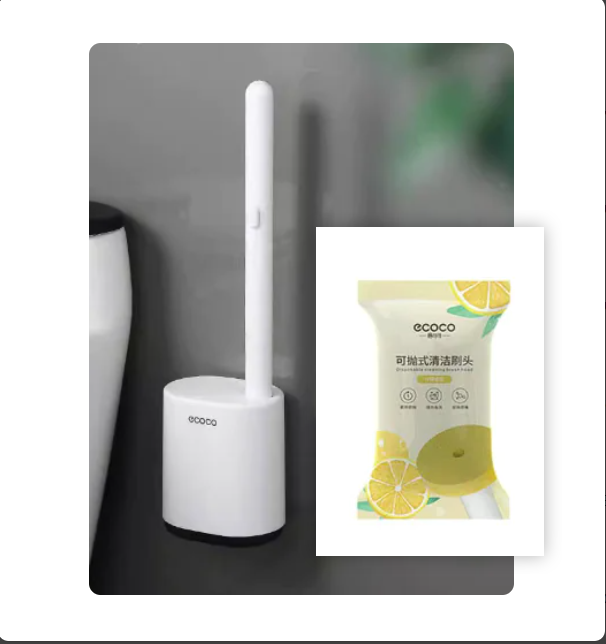 Disposable Toilet Brush with Cleaning Liquid