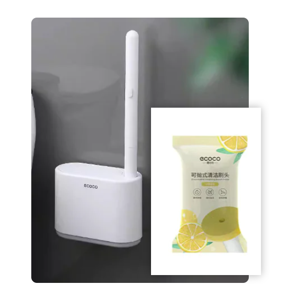 Disposable Toilet Brush with Cleaning Liquid
