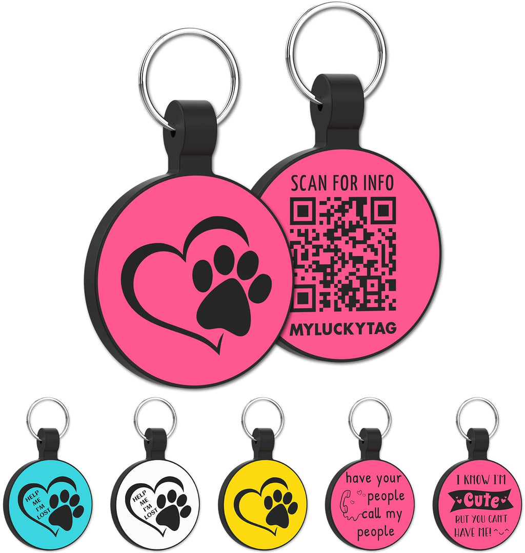 MYLUCKYTAG Silicone QR Pet ID Tag