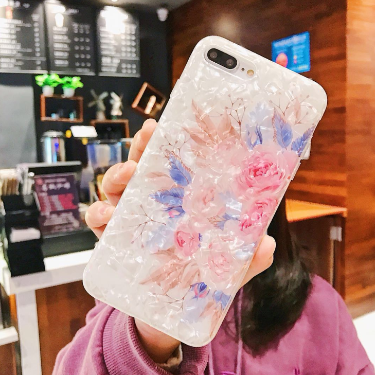 Flower Shell Pattern Phone Case
