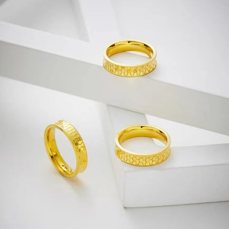 Brass Gold Plated Temperament Ring