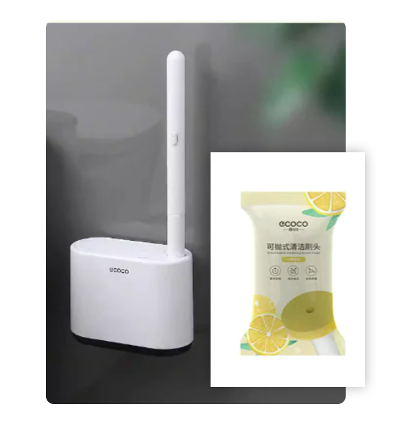 Disposable Toilet Brush with Cleaning Liquid