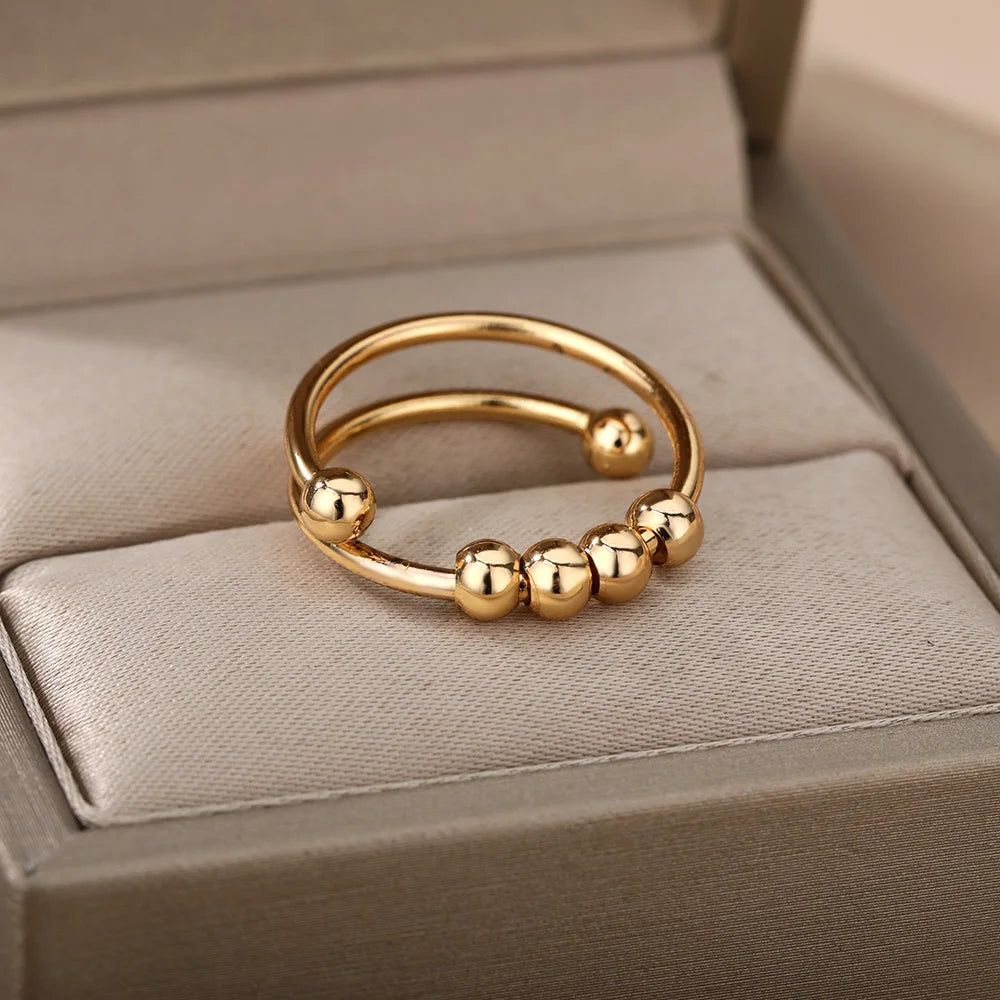 Beaded Spinner Ring