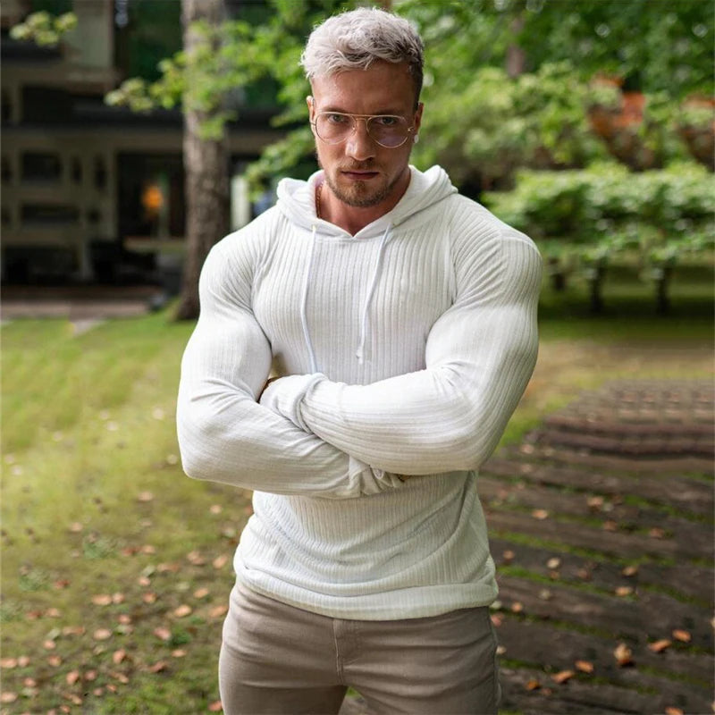 Men's Hooded Turtleneck Sweater