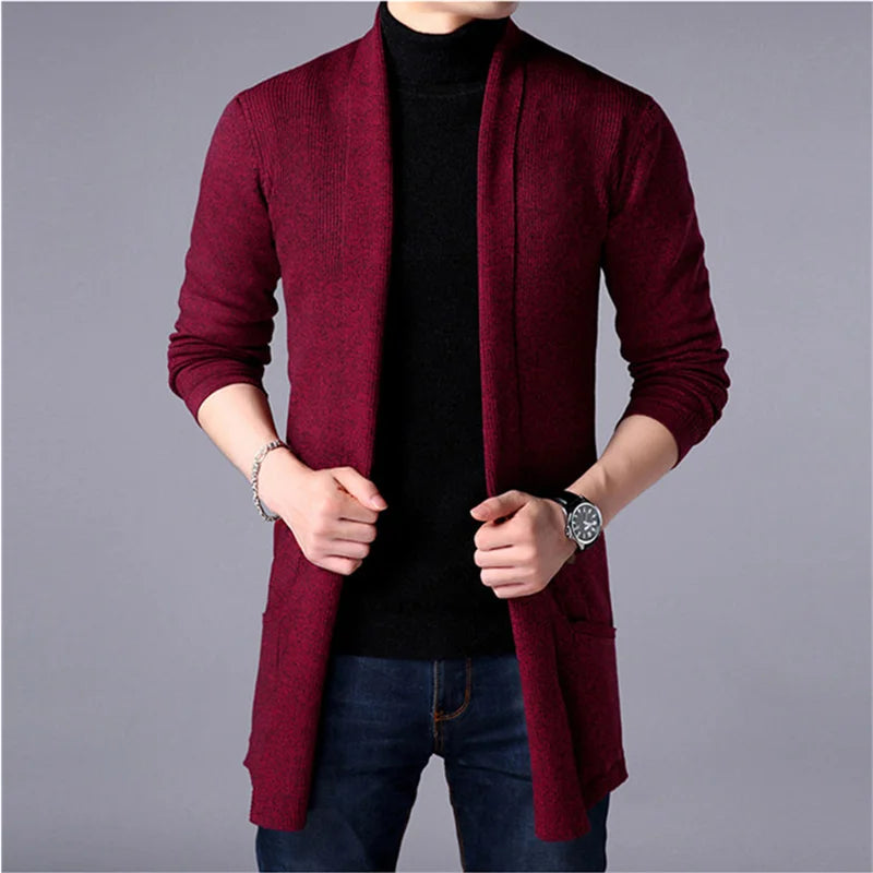 Men's Knitted Sweater Coat