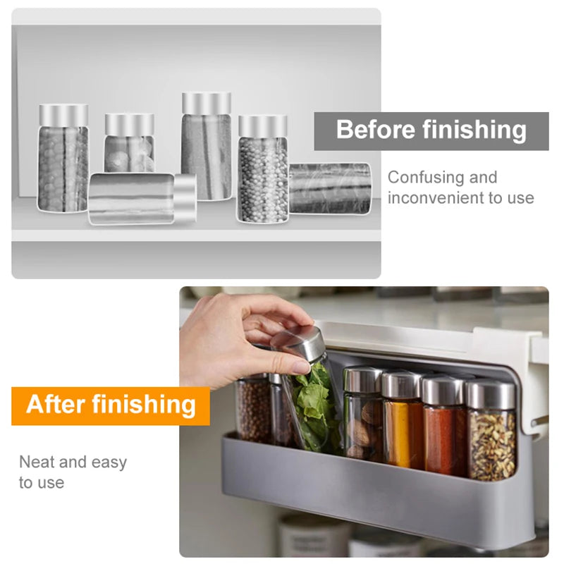 Self-Adhesive Under-Shelf Spice Rack