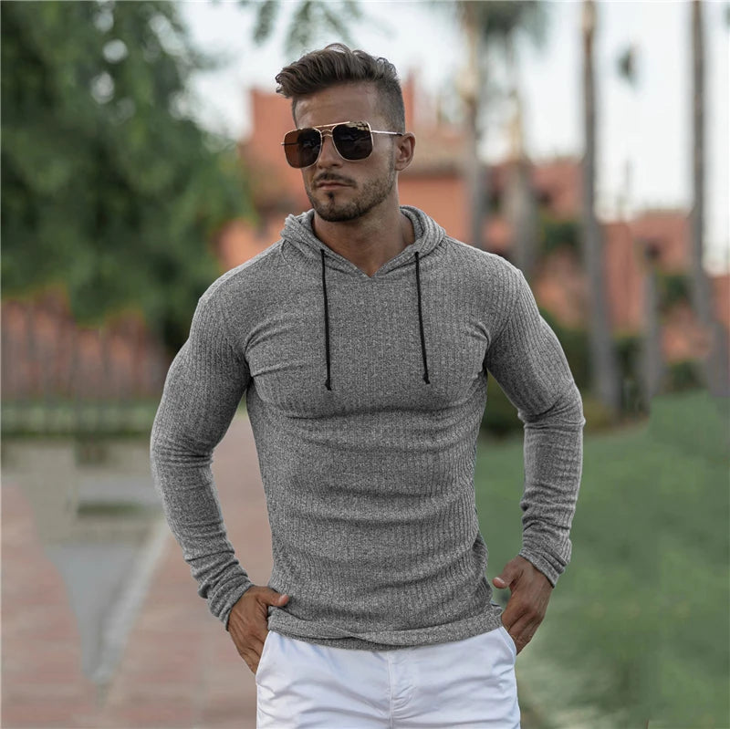 Men's Hooded Turtleneck Sweater