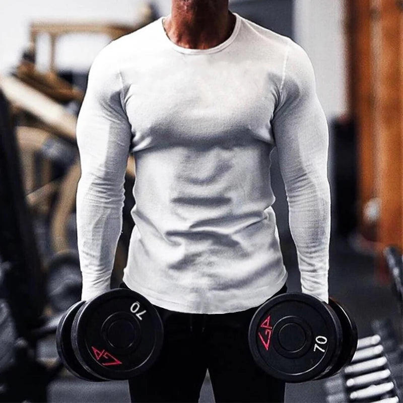 Men's Solid Long-Sleeve Pullover