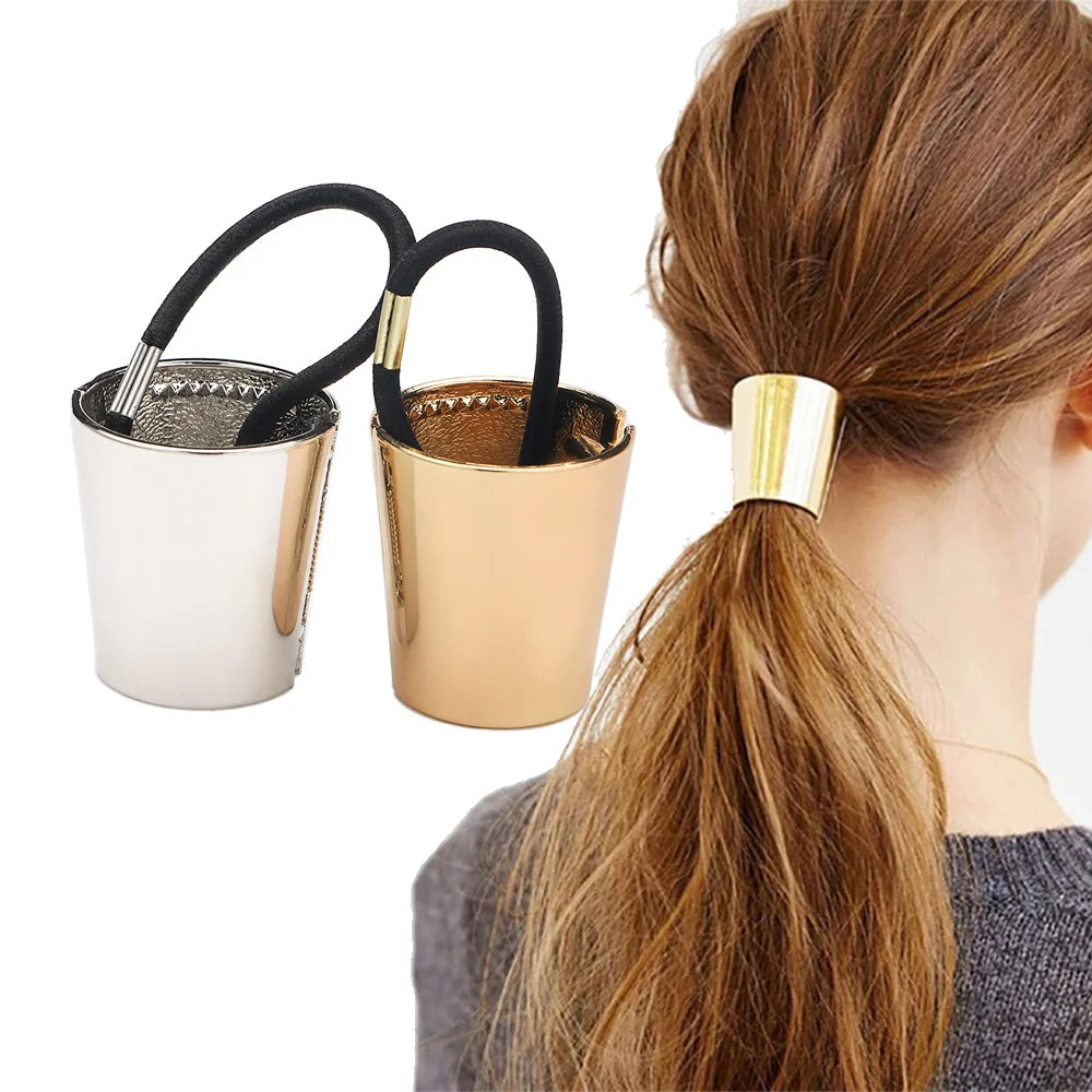 Gold-Tone Cuff Hair Tie