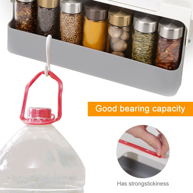 Self-Adhesive Under-Shelf Spice Rack