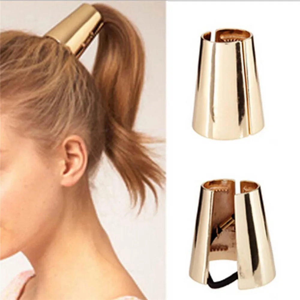 Gold-Tone Cuff Hair Tie