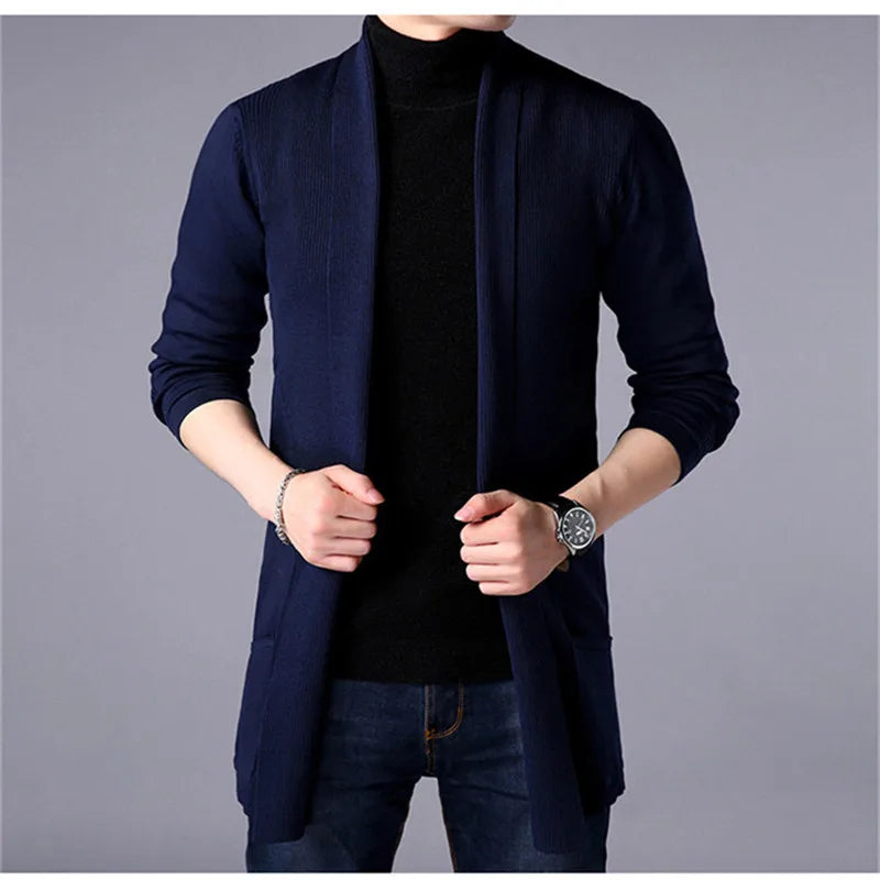Men's Knitted Sweater Coat