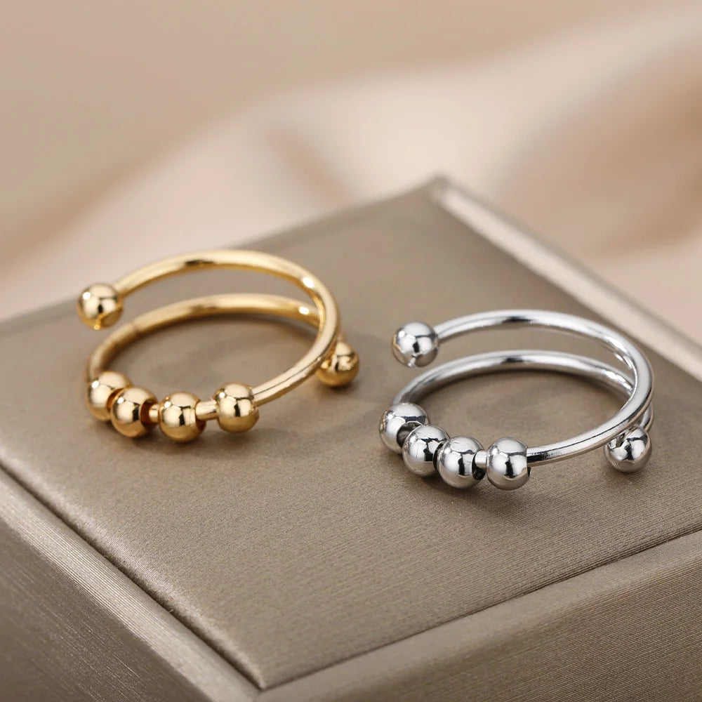 Beaded Spinner Ring