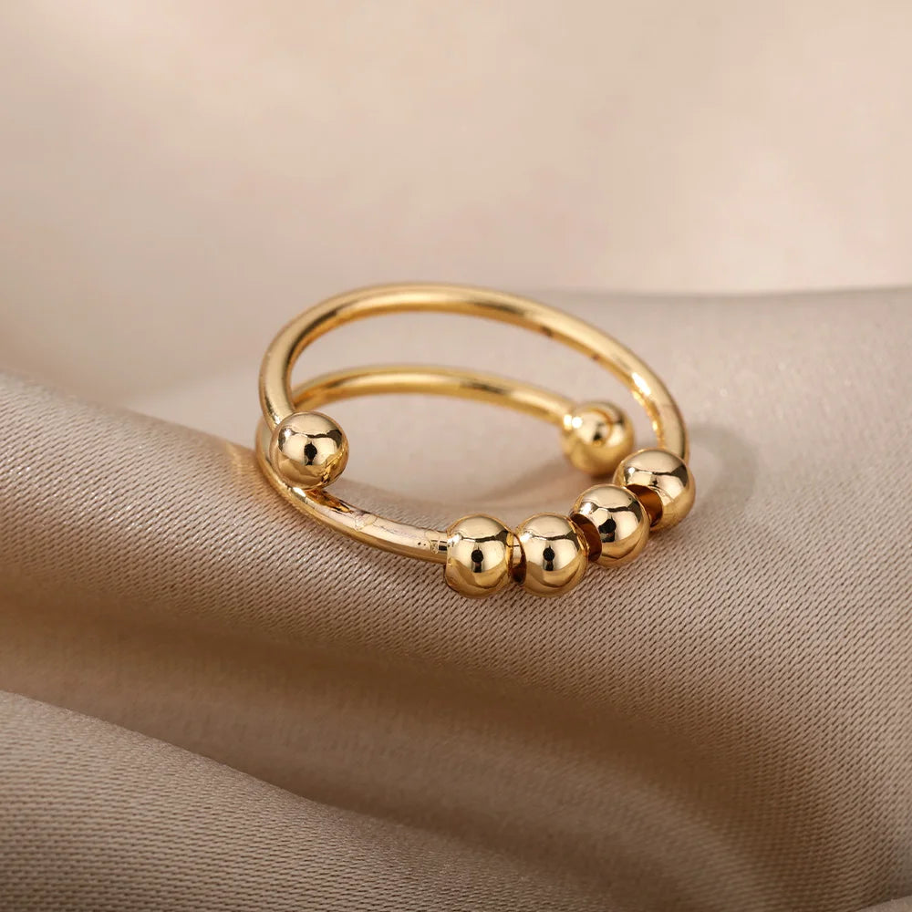 Beaded Spinner Ring