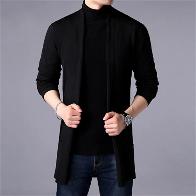 Men's Knitted Sweater Coat