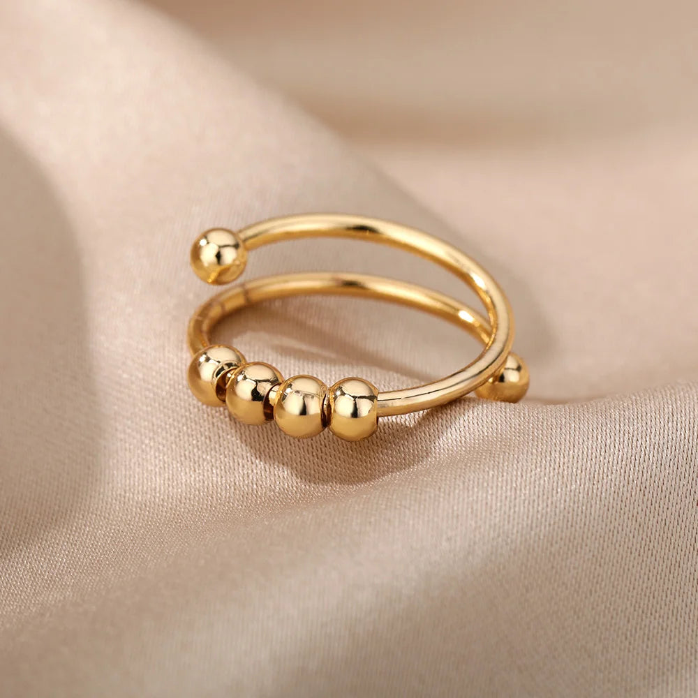 Beaded Spinner Ring