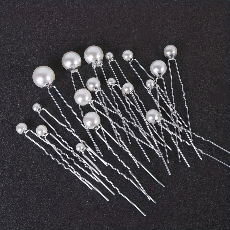 Faux Pearl Hair Pins, 18 Pack