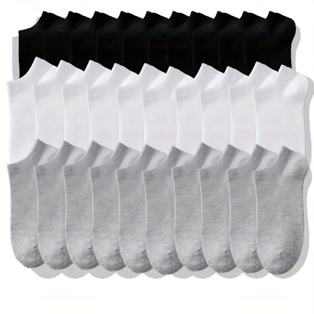 Unisex Ankle Socks, 10-Pair Pack