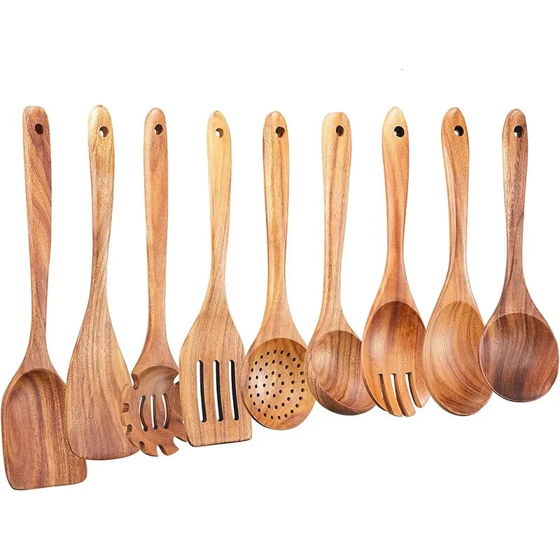 Acacia Wood Kitchen Utensil Set