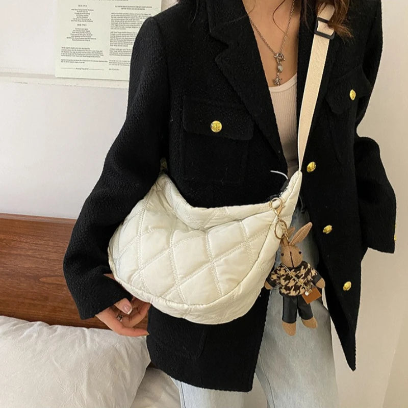 Women's Crossbody Bag with Bunny Charm