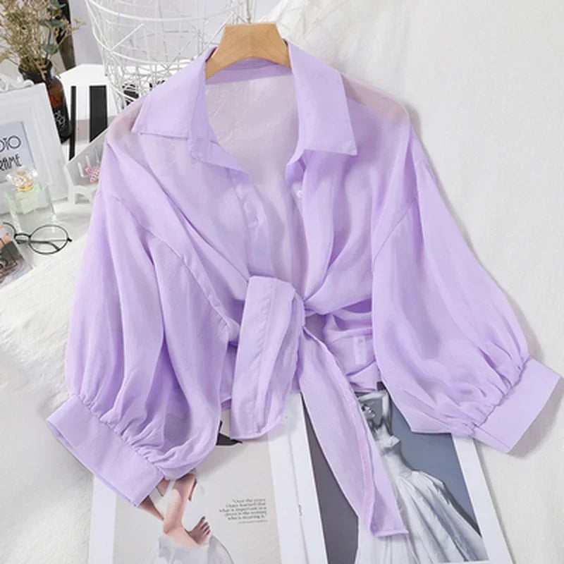 Women's Tie-Waist Blouse