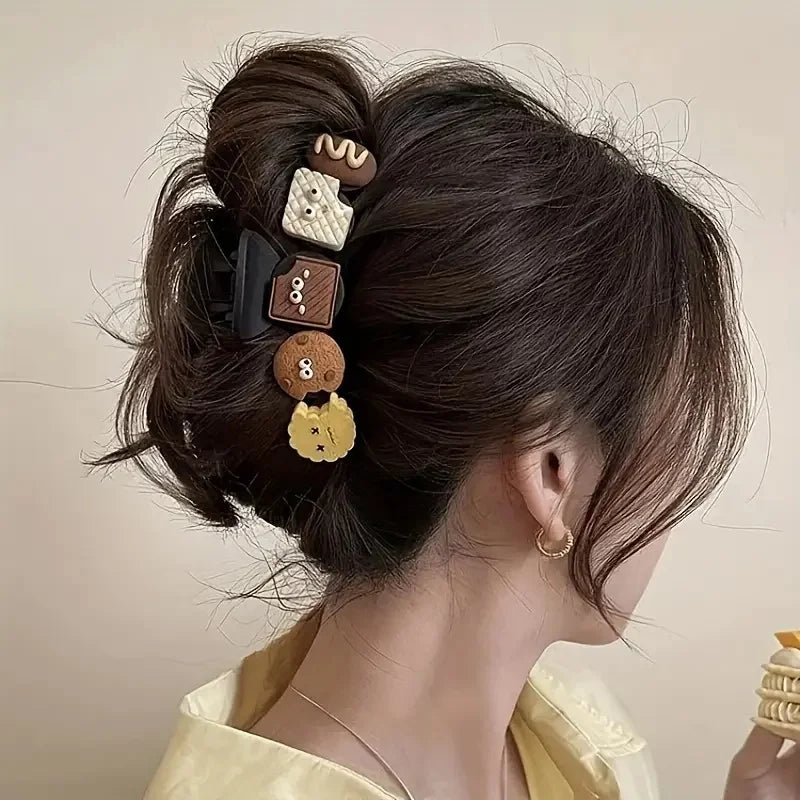 Large Wavy Hair Claw Clips, 4 Pack