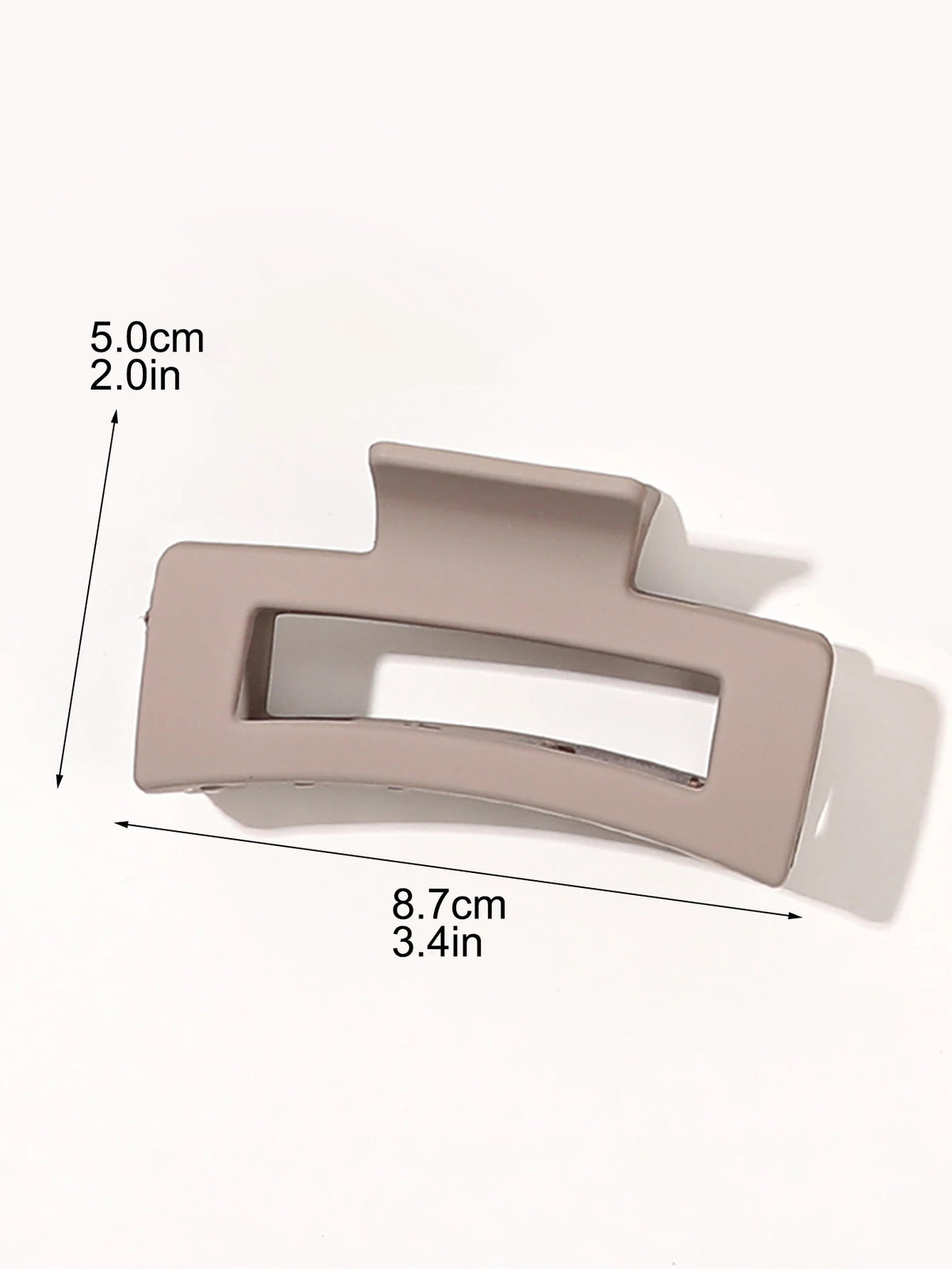 Matte Square Claw Clips, 7 Pack
