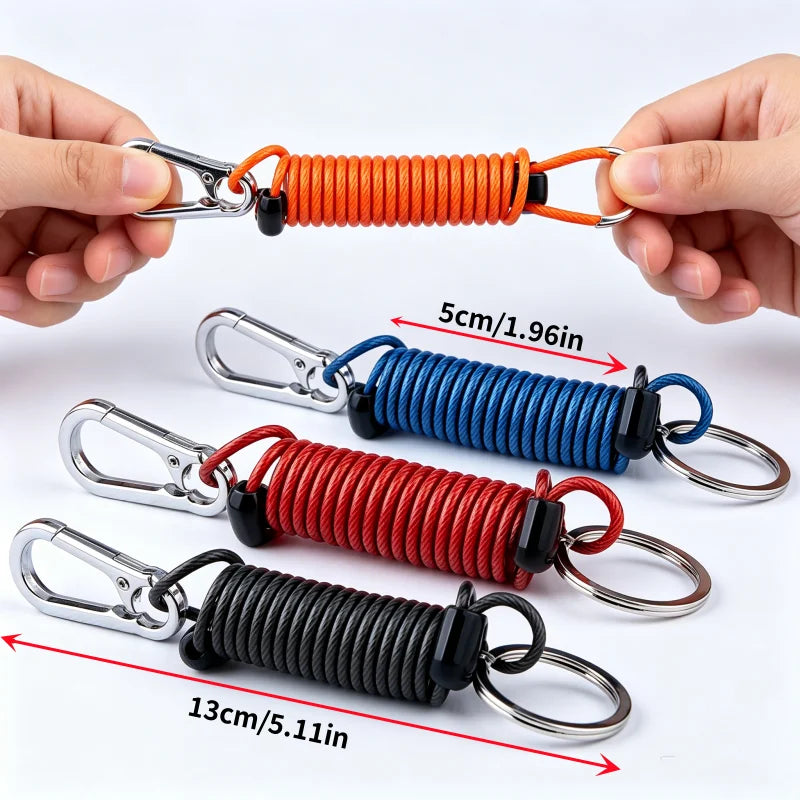 Retractable Steel Wire Keychain