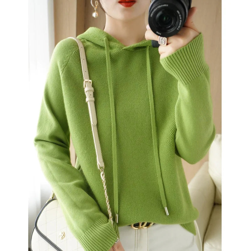 Women's Hooded Knit Pullover