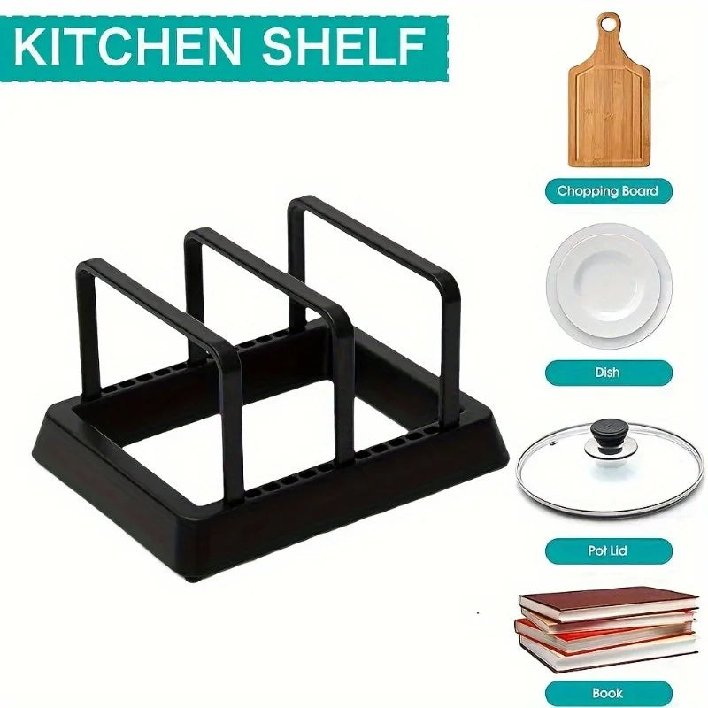3-in-1 Kitchen Organizer Rack for Pots, Pans and Lids