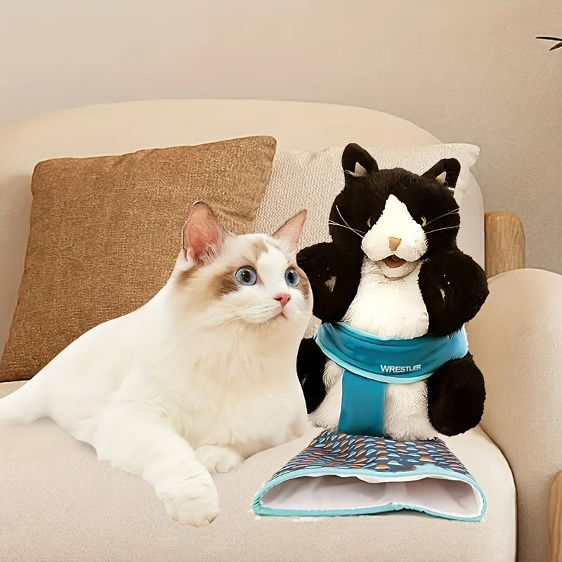 Poseable Cat Wrestling Plush Toy
