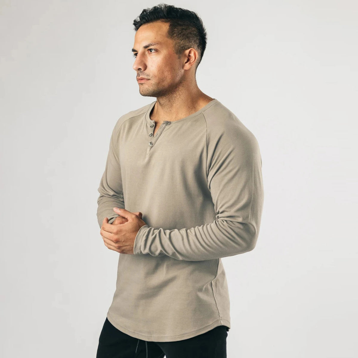 Men's Long-Sleeve Henley Shirt