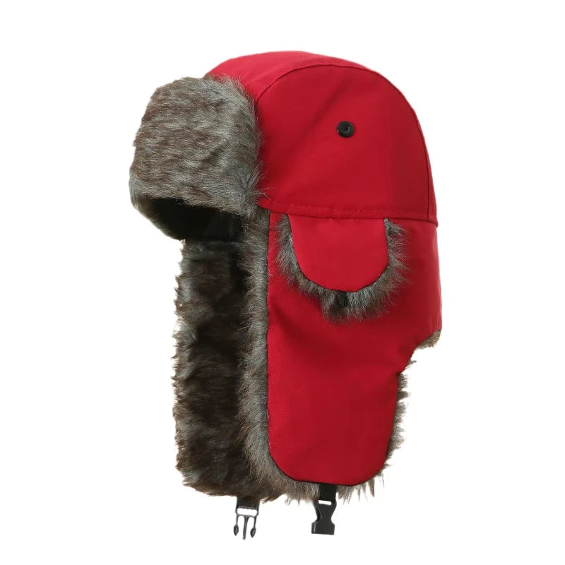 Winter Mens Ushanka Trapper Hat Russian Trooper Ear Flap Cap Earflap