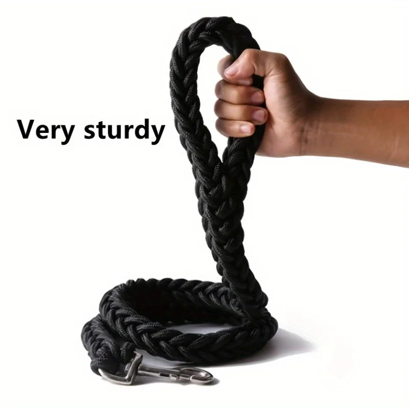 Braided Dog Walking Leash, Sizes L to XXL
