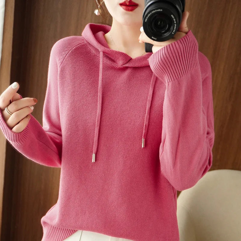 Women's Hooded Knit Pullover