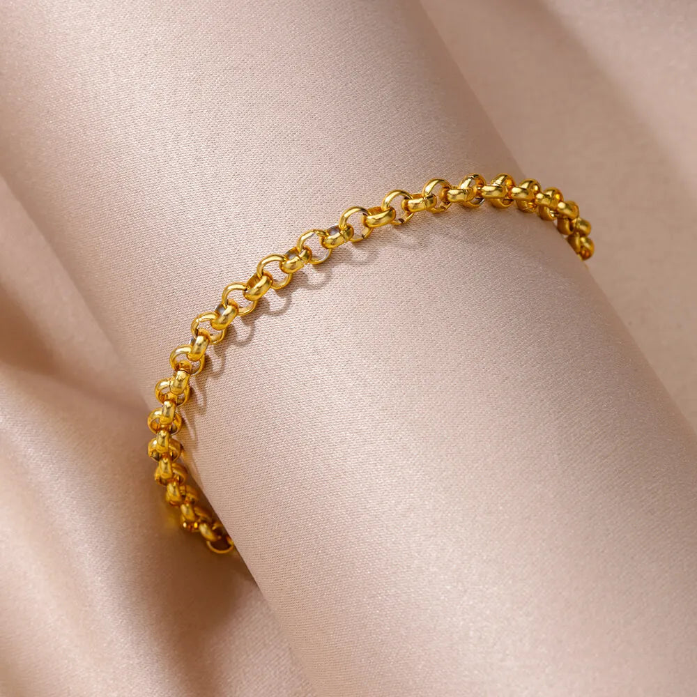 Gold-Tone Chain Anklet
