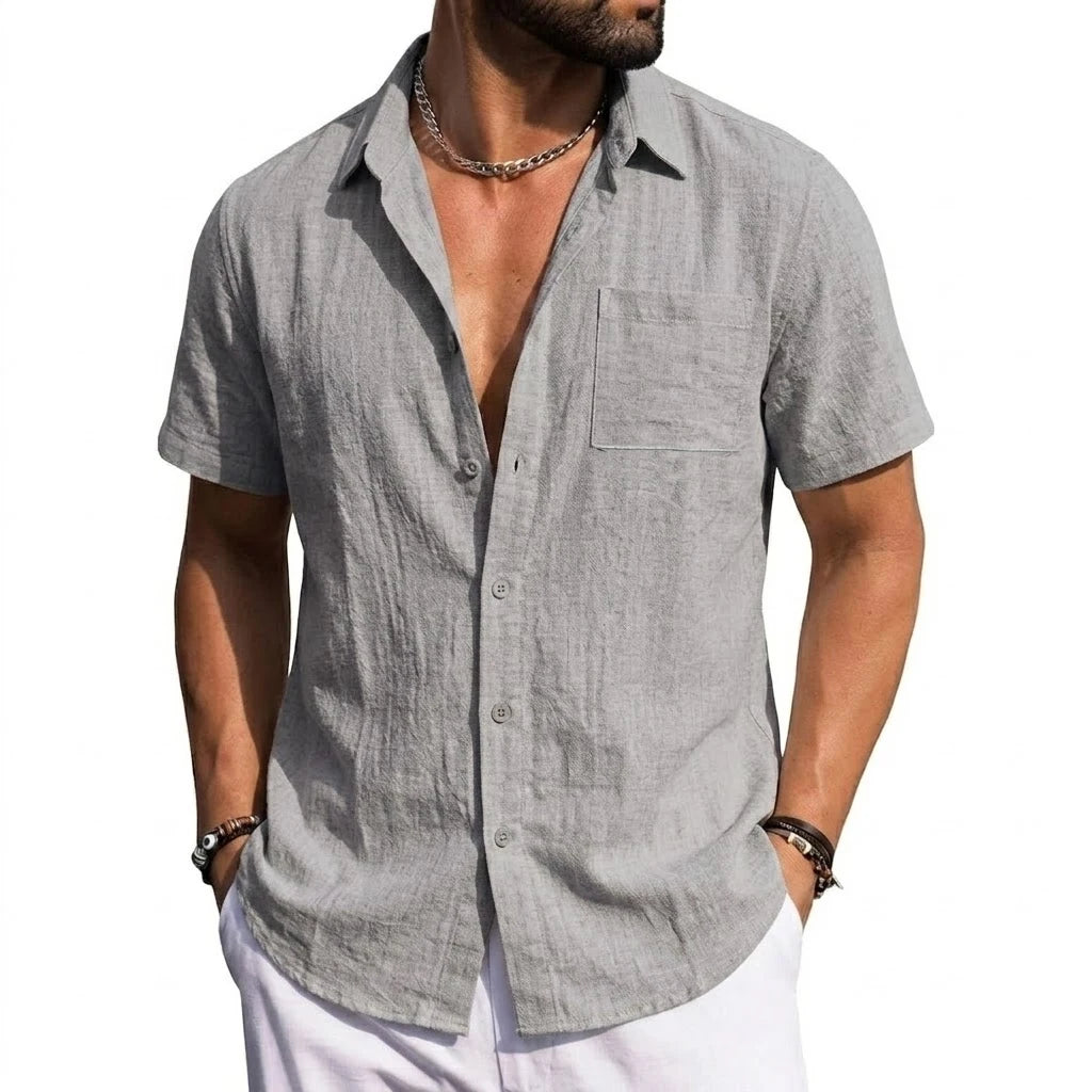 Men's Short-Sleeve Button-Down Shirt
