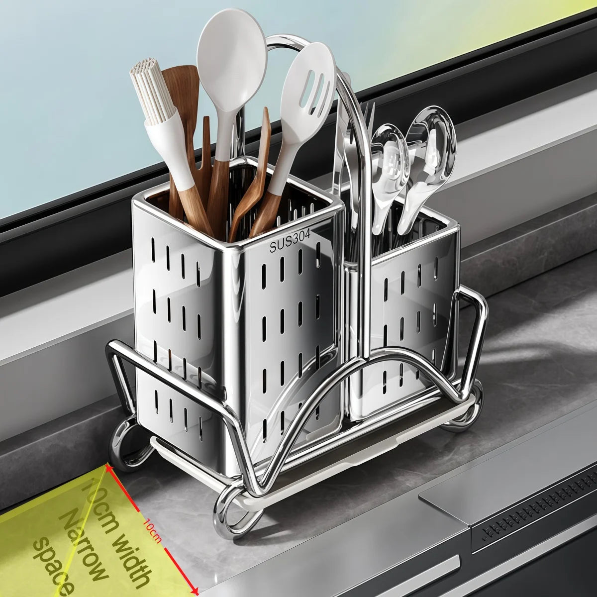 Stainless Steel Cutlery Holder