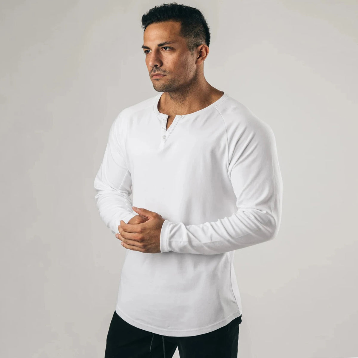 Men's Long-Sleeve Henley Shirt