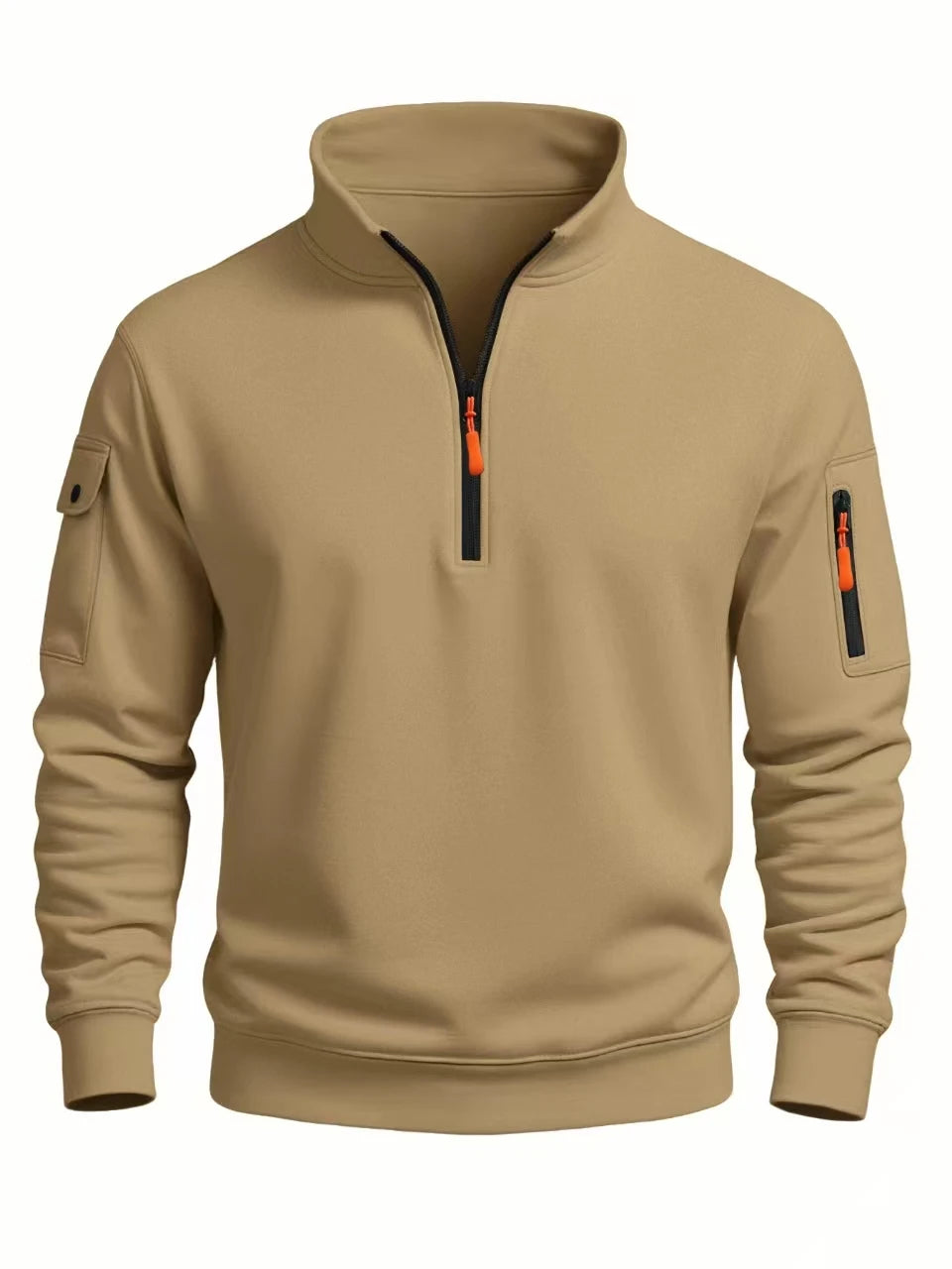 Men's Half-Zip High-Neck Sweatshirt
