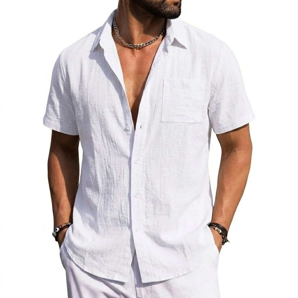 Men's Short-Sleeve Button-Down Shirt